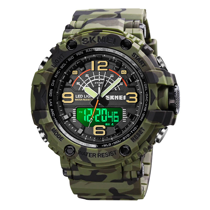 Skmei 1617 Dual Time Analog Digital Military Large Dial Water Proof Watch Skmei Watch