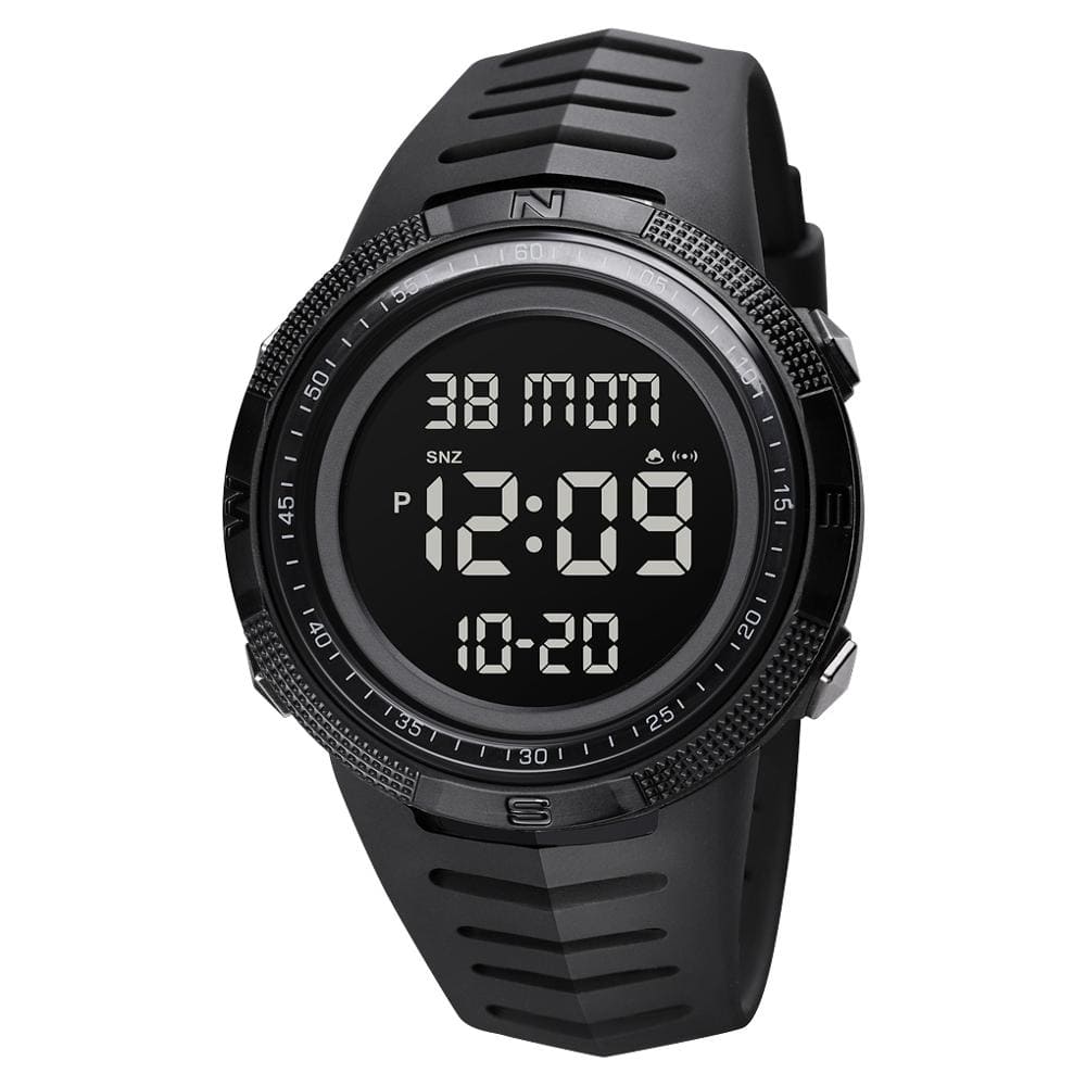 SKMEI 1251 Men Fashionable Outdoor 50m Waterproof Sports Watch Digital Watch  with PU Watchband(Black Red), snatcher