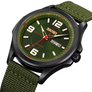 SKMEI 9315 Black & Green Watch