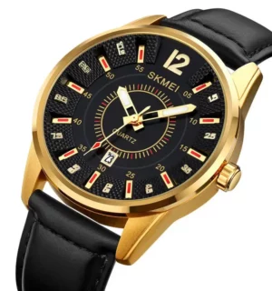 SKMEI 1993 gold black dial casual watch